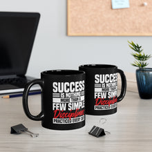 Load image into Gallery viewer, Success Design No 2 - Black mug 11oz (Design printed on front & back)