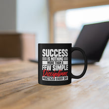 Load image into Gallery viewer, Success Design No 2 - Black mug 11oz (Design printed on front & back)