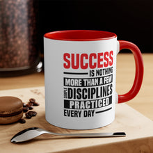 Load image into Gallery viewer, Success Design No 1 - Mug 11oz Red Accent (Colorful Mug)(Design printed on front & back)