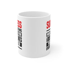 Load image into Gallery viewer, Success Design No 1 - White Mug 11oz (Design printed on front & back)