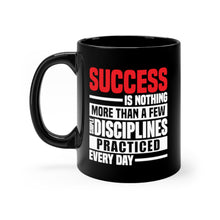 Load image into Gallery viewer, Success Design No 1 - Black mug 11oz (Design printed on front & back)