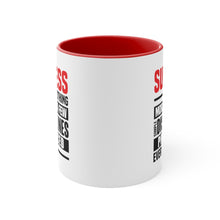 Load image into Gallery viewer, Success Design No 1 - Mug 11oz Red Accent (Colorful Mug)(Design printed on front &amp; back)
