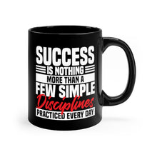 Load image into Gallery viewer, Success Design No 2 - Black mug 11oz  (Design printed on front &amp; back)
