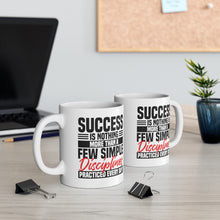 Load image into Gallery viewer, Success Design No 2 - White mug 11oz  (Design printed on front &amp; back)
