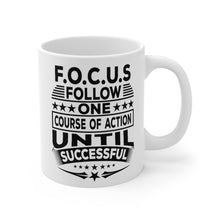 Load image into Gallery viewer, Focus - White Mug 11oz  (Design printed on front &amp; back)
