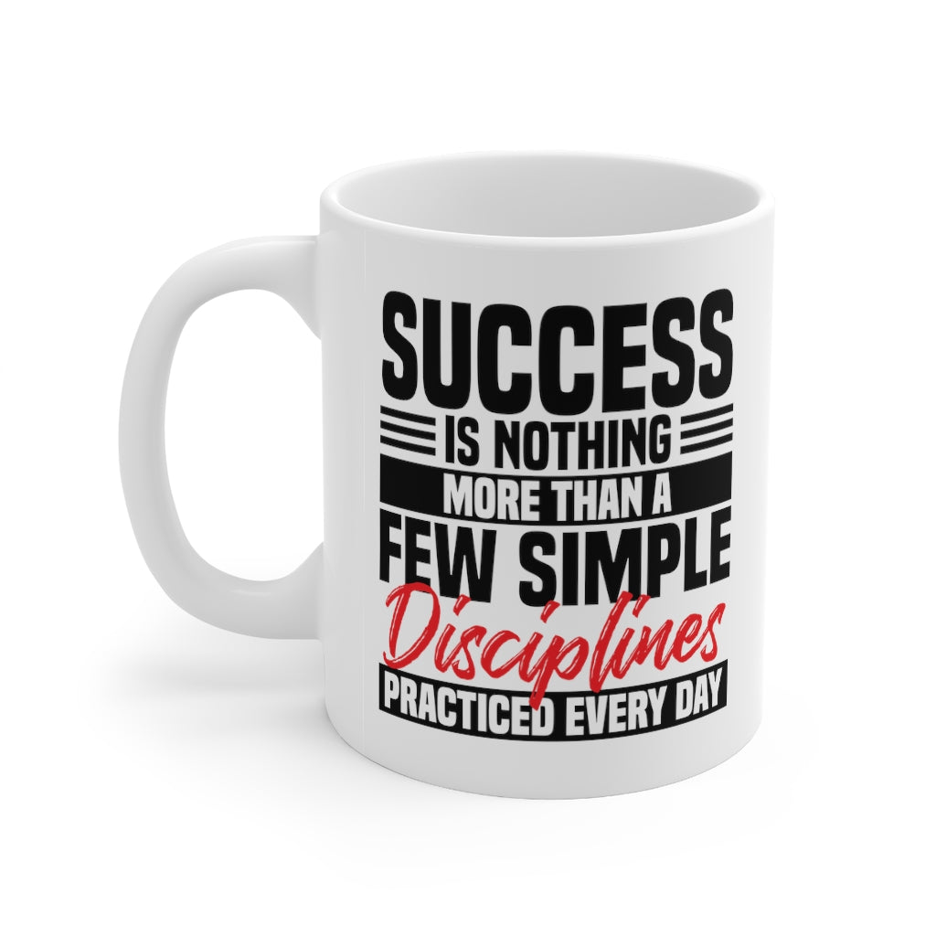 Success Design No 2 - White mug 11oz  (Design printed on front & back)