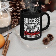 Load image into Gallery viewer, Success Design No 2 - Black mug 11oz  (Design printed on front &amp; back)
