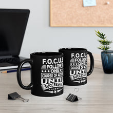 Load image into Gallery viewer, Focus - Black mug 11oz  (Design printed on front &amp; back)
