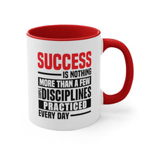 Load image into Gallery viewer, Success Design No 1 - Mug 11oz Red Accent (Colorful Mug)(Design printed on front &amp; back)
